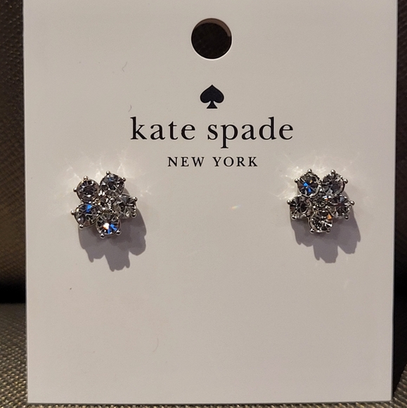 Kate Spade Clear Flower Studs - Picture 3 of 6